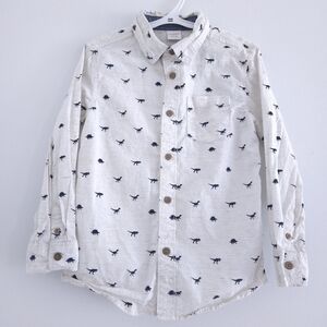 Gymboree Dinosaur Print Button Up Shirt size 5-6
